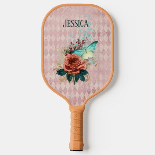  Luna Moth Bouquet gepersonaliseerd Pickleball Paddle (Achterkant)