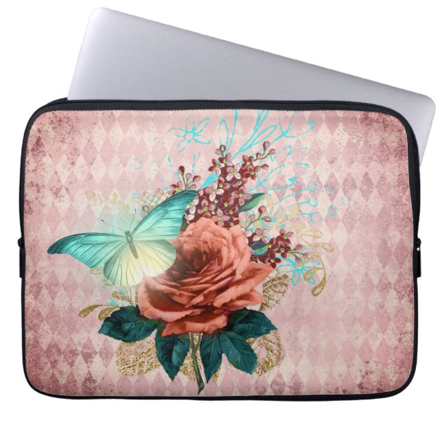 Luna Moth Bouquet Laptop Sleeve (Voorkant)
