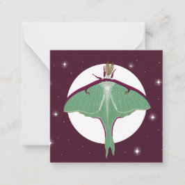 Luna Moth Briefkaart Stijl Nota Kaart