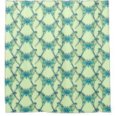 Luna moth butterfly insect blauw groen douchegordijn (Voorkant)