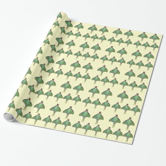 Luna Moth Cadeaupapier (Uitgerold)