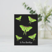 Luna Moth cartoon illustratie Briefkaart (Staand voorkant)