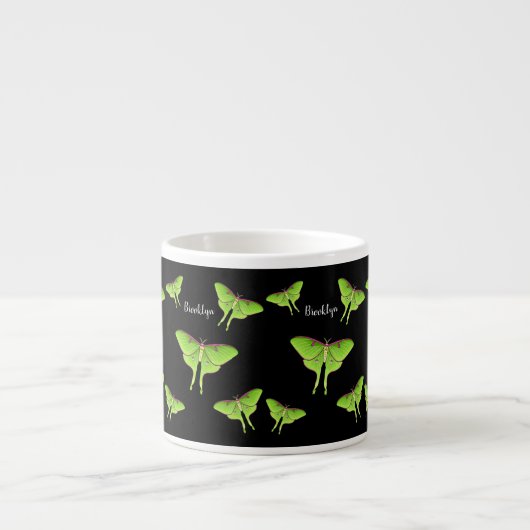 Luna Moth cartoon illustratie Espresso Kop (Voorkant)