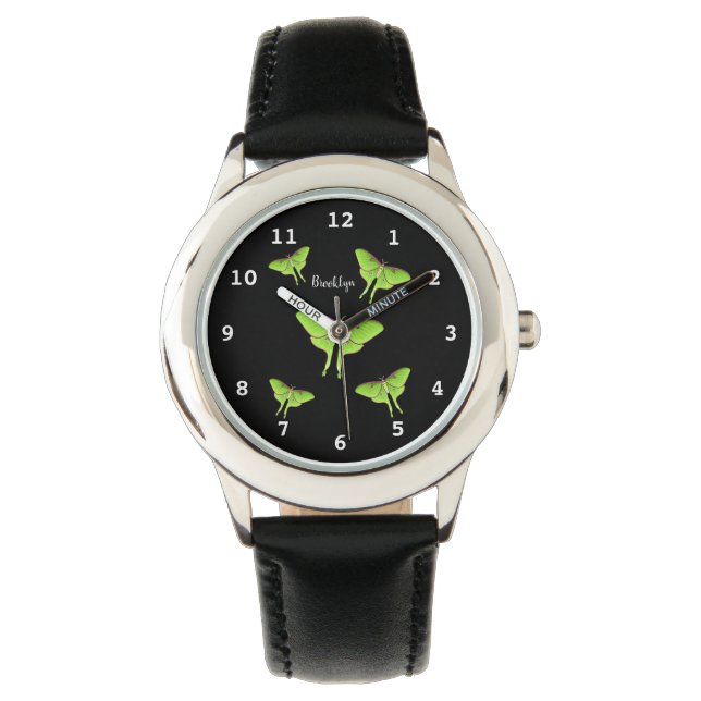 Luna Moth cartoon illustratie Horloge (Voorkant)