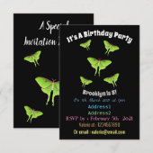 Luna Moth cartoon illustratie Kaart (Voorkant / Achterkant)