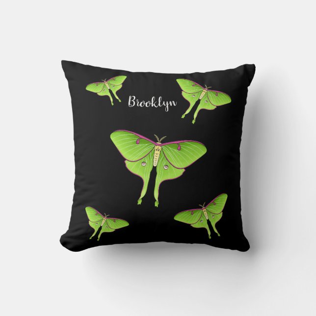 Luna Moth cartoon illustratie Kussen (Voorkant)