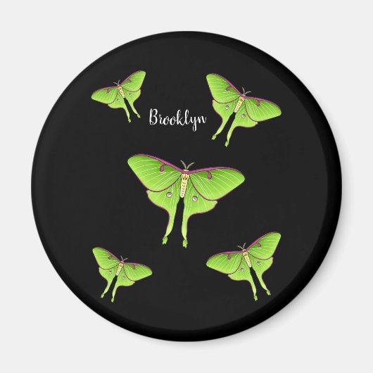 Luna Moth cartoon illustratie Magneet (Voorkant)
