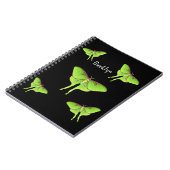 Luna Moth cartoon illustratie Notitieboek (Linkerzijde)