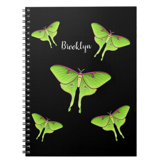 Luna Moth cartoon illustratie Notitieboek (Voorkant)