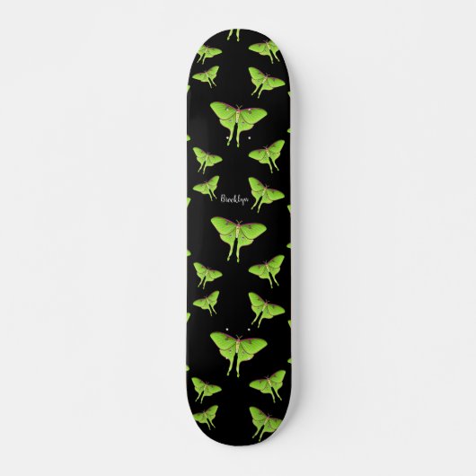 Luna Moth cartoon illustratie Persoonlijk Skateboard (Voorkant)