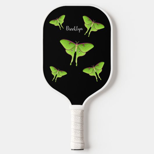 Luna Moth cartoon illustratie Pickleball Paddle (Voorkant)