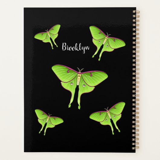 Luna Moth cartoon illustratie Planner (Achterkant)
