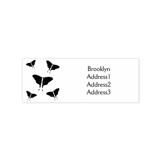 Luna Moth cartoon illustratie Rubberstempel (Afrduk)