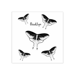 Luna Moth cartoon illustratie Rubberstempel