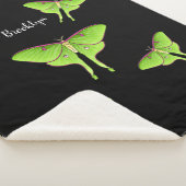 Luna Moth cartoon illustratie Sherpa Deken (3/4)