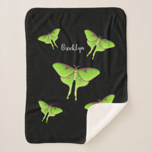 Luna Moth cartoon illustratie Sherpa Deken