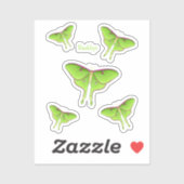 Luna Moth cartoon illustratie Sticker (Vel)