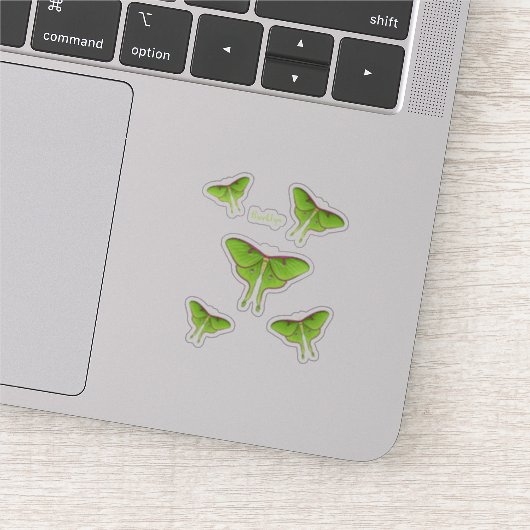 Luna Moth cartoon illustratie Sticker (Detail)
