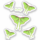 Luna Moth cartoon illustratie Sticker (Voorkant)