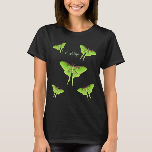 Luna Moth cartoon illustratie T-shirt (Voorkant)