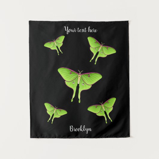 Luna Moth cartoon illustratie Wandkleed (Voorkant)