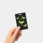 Luna Moth cartoon illustration Badge (Handheld)