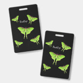 Luna Moth cartoon illustration Badge (Voor- en achterkant)