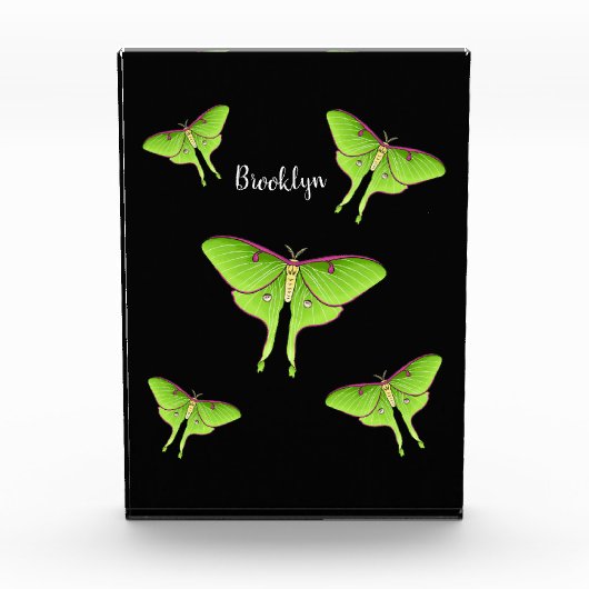 Luna Moth cartoon illustration Fotoblokken (Voorkant)