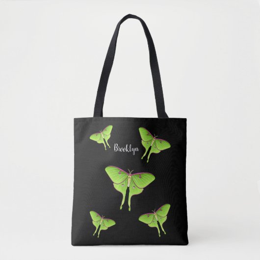 Luna Moth cartoon illustration Tote Bag (Voorkant)