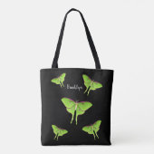 Luna Moth cartoon illustration Tote Bag (Achterkant)