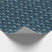 Luna Moth Celestial Moons & Stars Marine Cadeaupapier (Hoek)