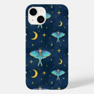 Luna Moth Celestial Moons & Stars Marine Case-Mate iPhone 14 Hoesje