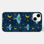 Luna Moth Celestial Moons & Stars Marine Case-Mate iPhone Case (Achterkant (horizontaal))