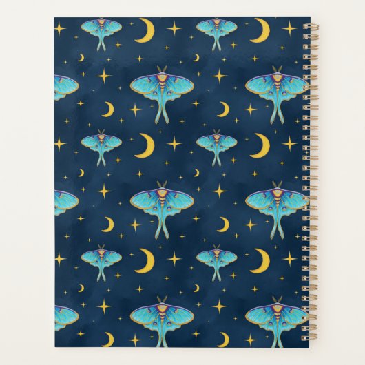 Luna Moth Celestial Moons & Stars Marine Planner (Achterkant)