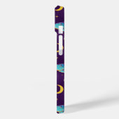 Luna Moth Celestial Moons & Stars Paarse Case-Mate iPhone Case (Achterkant / Links)