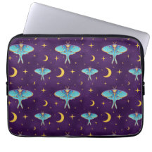 Luna Moth Celestial Moons & Stars Paarse