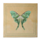 Luna Moth Ceramic Art Tile Tegeltje (Voorkant)