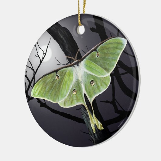 Luna Moth Ceramic Ornament (Links)