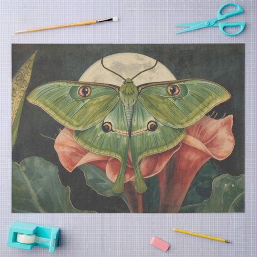 Luna Moth ConservatoryvBotanicals Tissuepapier (Craft)