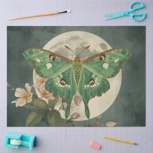 Luna Moth ConservatoryvBotanicals Tissuepapier (Craft)