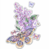 Luna Moth, Cottagecore Sticker (Voorkant)