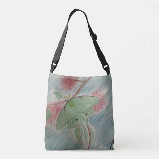 Luna moth crossbody tas (Achterkant)