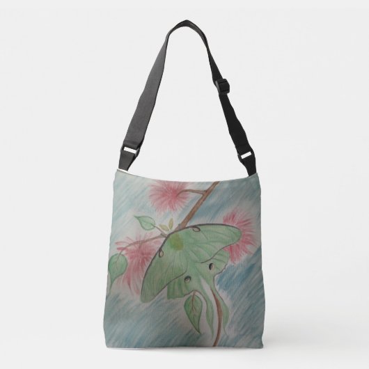 Luna moth crossbody tas (Voorkant)