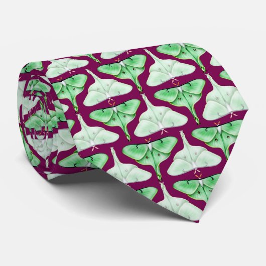 Luna Moth Deco Stropdas (Opgerold)