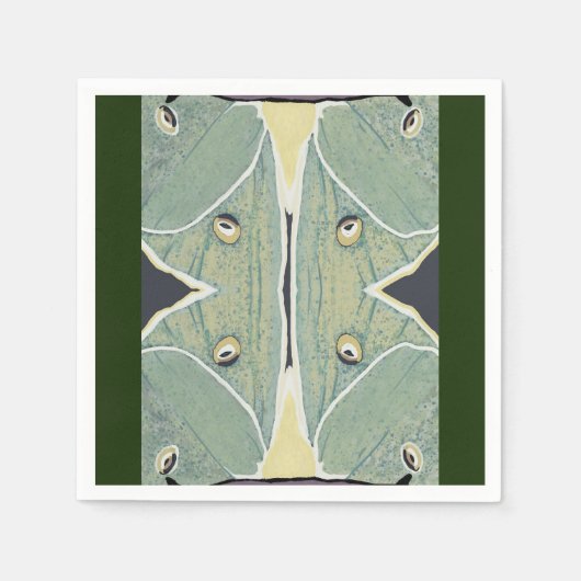 Luna Moth digitaal schilderij Servet (Voorkant)