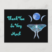 Luna Moth Drie Maans Danken U Briefkaart (Voorkant)