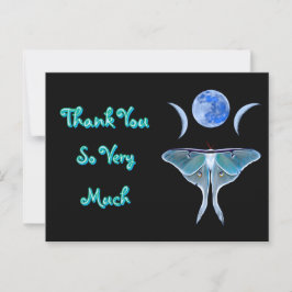 Luna Moth Drievoudige Maan Dank Je Briefkaart
