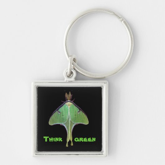 Luna Moth Earth Day Sleutelhanger (Voorkant)