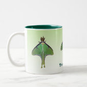 Luna Moth Earth Day Tweekleurige Koffiemok (Links)