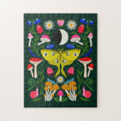 Luna Moth en Moon Illustration Legpuzzel (Verticaal)